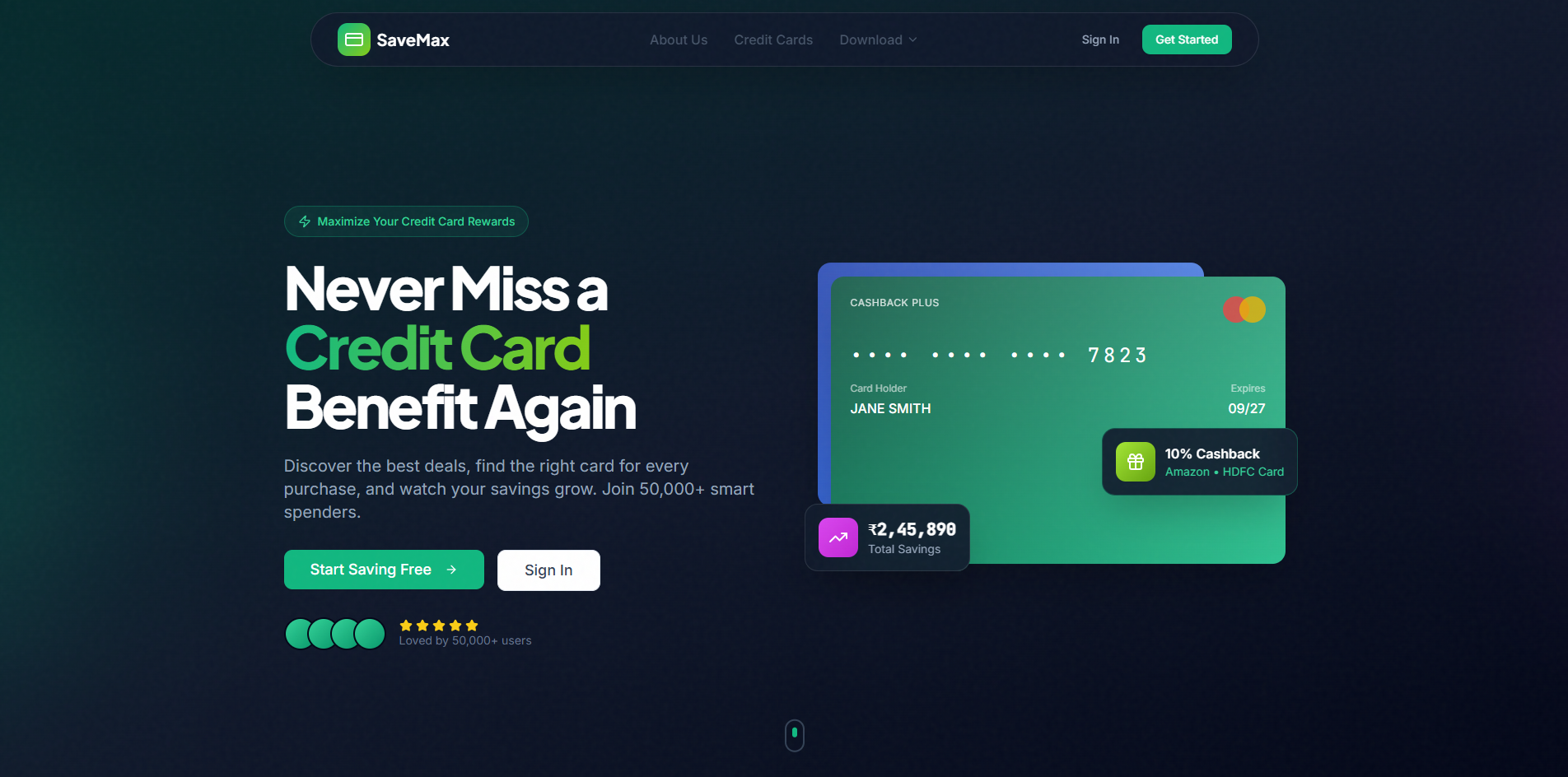 SaveMax - Maximize Your Credit Card Benefits